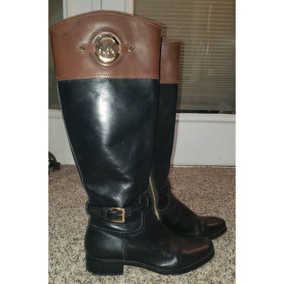 Michael Kors Shoes - Michael Kors Stockard Tall Black and Brown Boots